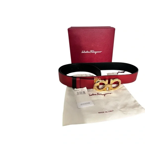 New RARE Salvatore Ferragamo Floral Reversible Belt S 38in/70cm New RARE Salvatore Ferragamo Floral Reversible Belt S 38in  main image 3